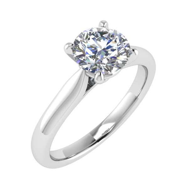 Classic comfort fit 4 prongs solitaire engagement ring